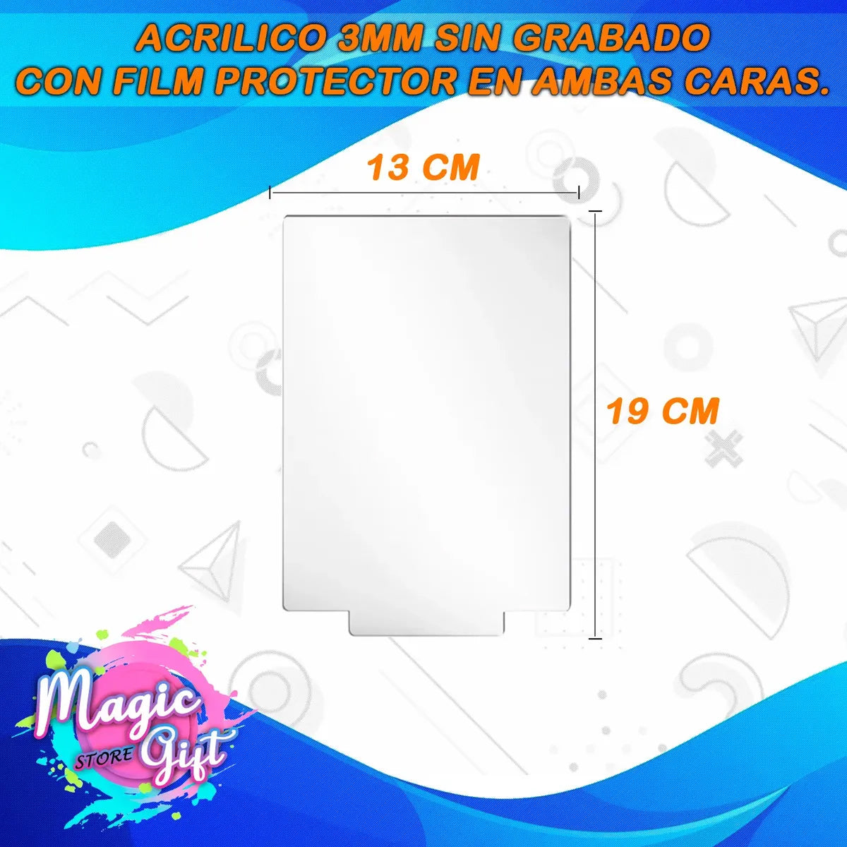 Base Led Rgb Touch Usb / Pilas + Acrilico Sin Grabado 19cm