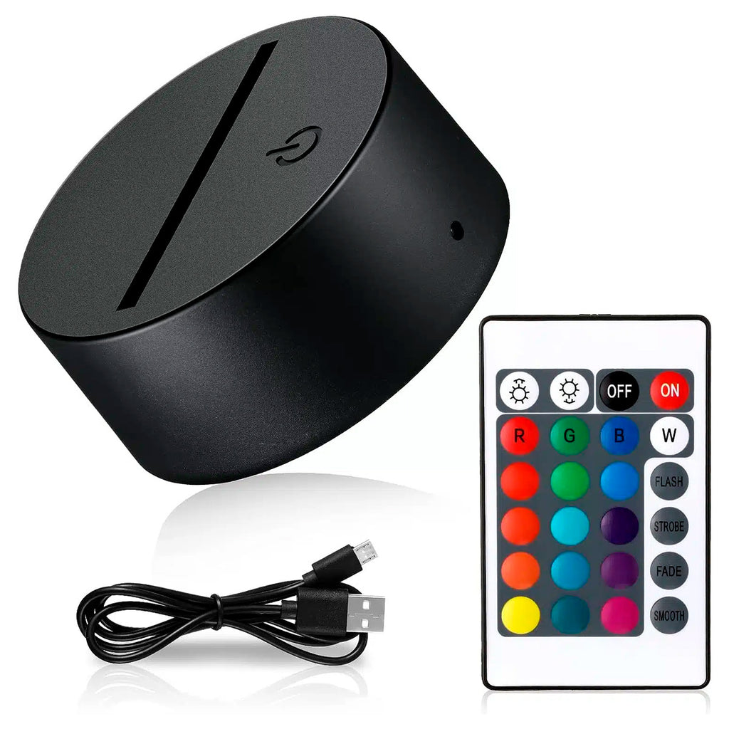 Base Led Rgb Touch Usb / Pilas Para Lamparas De Acrilico
