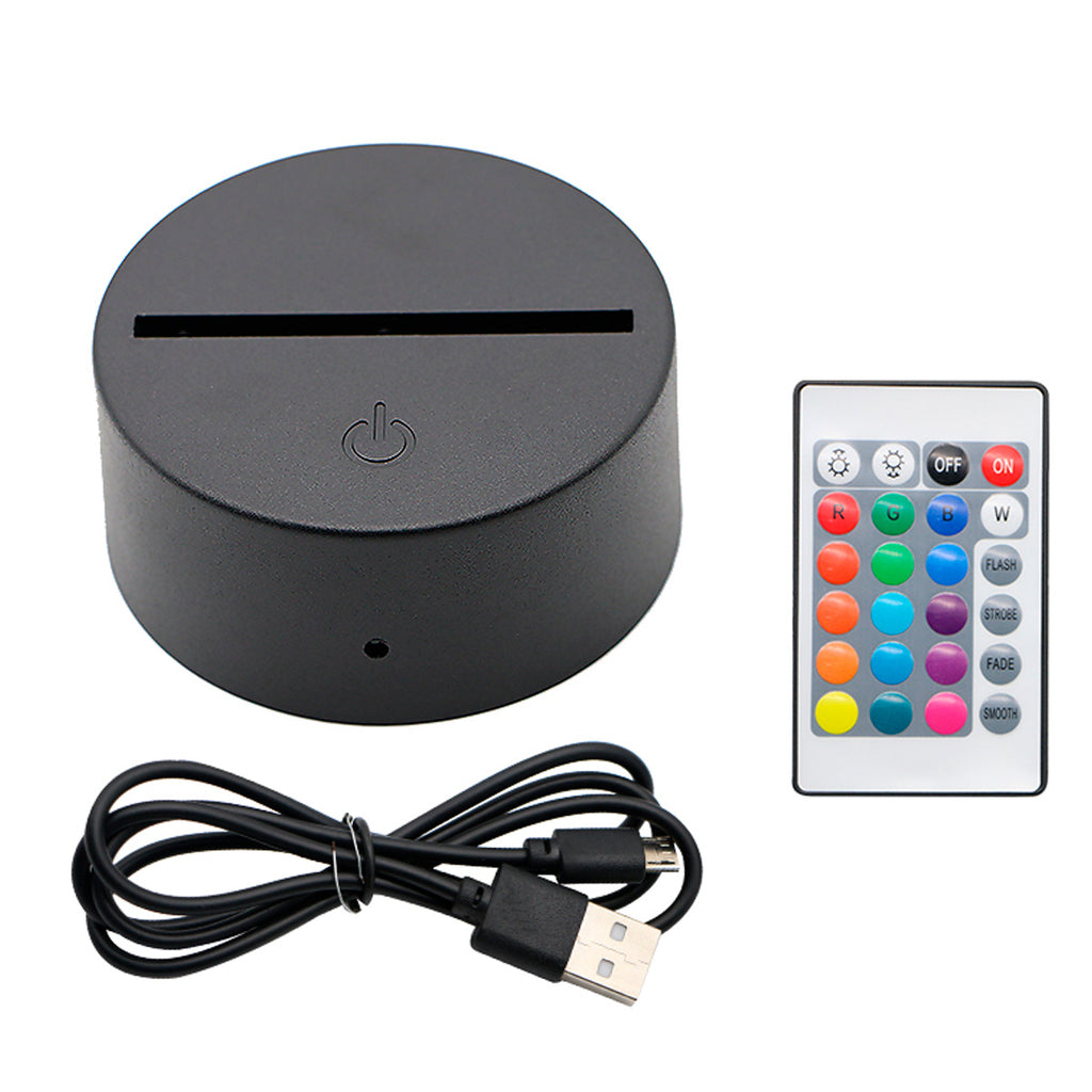 Base Led Rgb Touch Usb / Pilas + Acrilico Sin Grabado 19cm