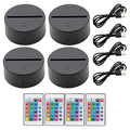 Base Led Rgb Touch Usb / Pilas Para Lamparas De Acrilico X4u