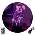 Velador Infantil Ilusion 3D A control remoto Bulma Bikini Dragon Ball USB / PILAS