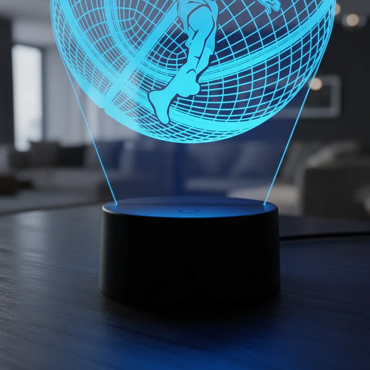 Velador Ilusion 3D A control remoto Lámpara Jugador de Basquet USB / PILAS