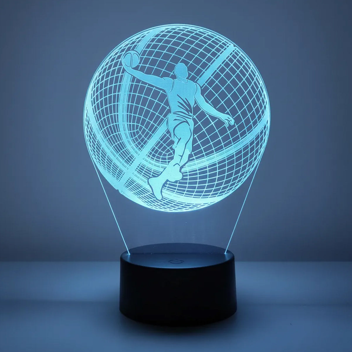Velador Ilusion 3D A control remoto Lámpara Jugador de Basquet USB / PILAS