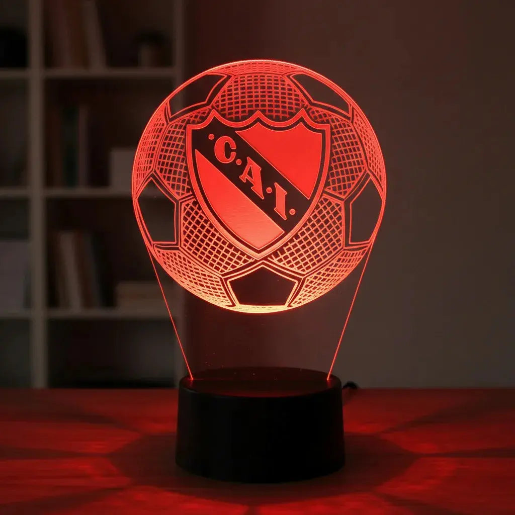 Velador Ilusion 3D A control remoto Futbol Independiente USB / PILAS