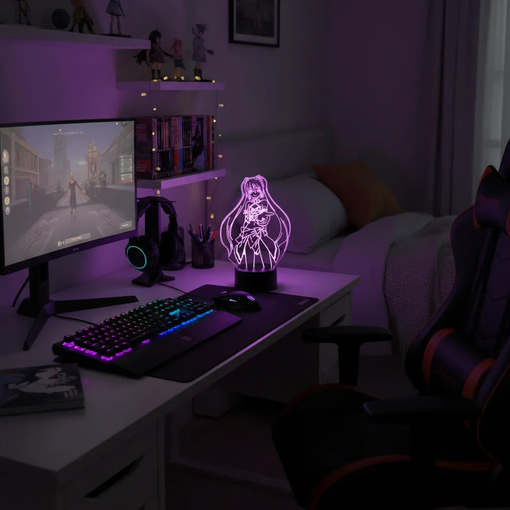 Velador Ilusion 3D A control remoto Hatsune Miku USB / PILAS