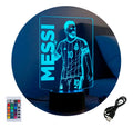 Velador Ilusion 3D A control remoto Messi Seleccion Argentina USB / PILAS