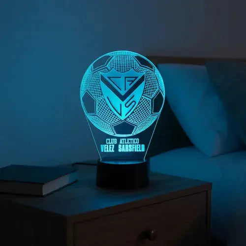 Velador Ilusion 3D A control remoto Futbol Vélez Sarsfield USB / PILAS