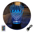 Velador Ilusion 3D A control remoto Futbol Escudo Boca Juniors USB / PILAS