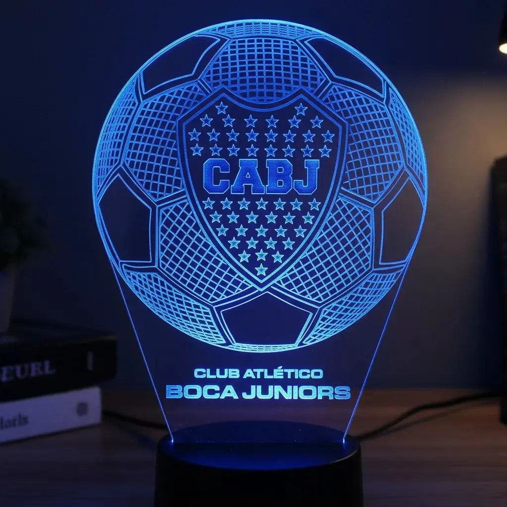 Velador Ilusion 3D A control remoto Futbol Boca Juniors USB / PILAS