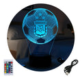 Velador Ilusion 3D A control remoto Futbol pelota AFA Argentina USB / PILAS