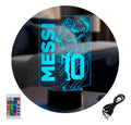 Velador Ilusion 3D A control remoto Messi Argentina Copa Mundial USB / PILAS