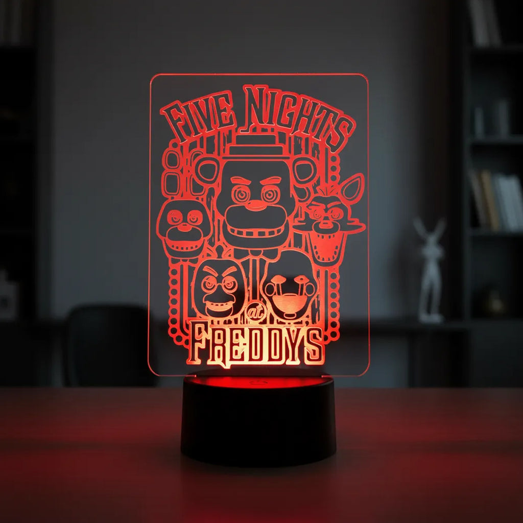 Velador Ilusion 3D A control remoto Lámpara Five Nights at Freddy's USB / PILAS