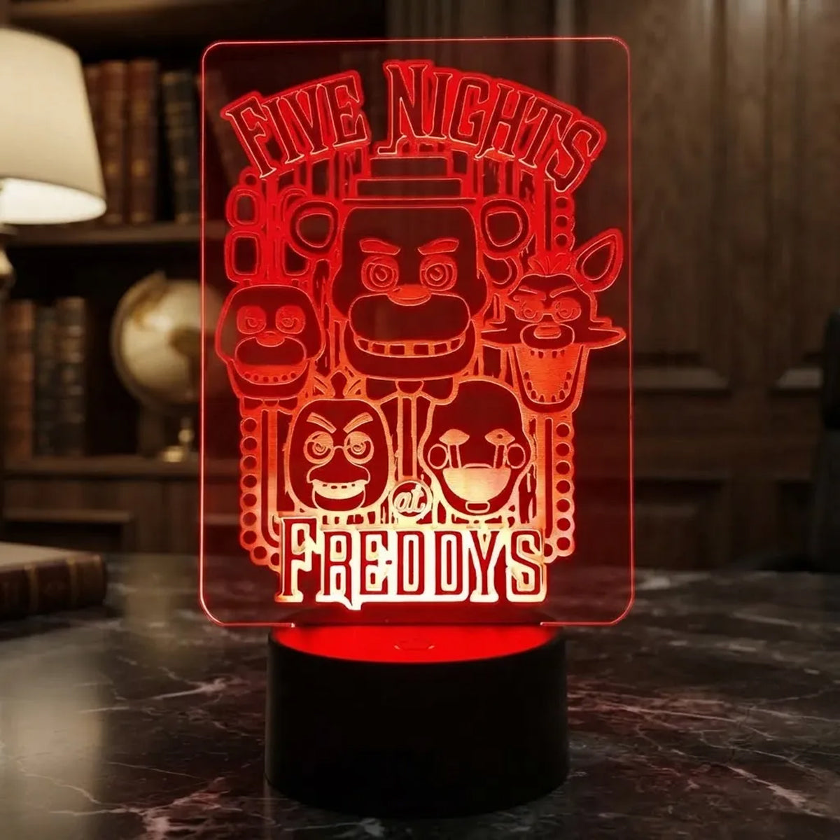 Velador Ilusion 3D A control remoto Lámpara Five Nights at Freddy's USB / PILAS