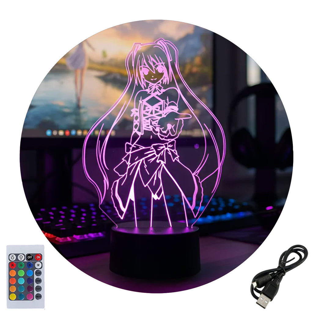 Velador Ilusion 3D A control remoto Hatsune Miku USB / PILAS