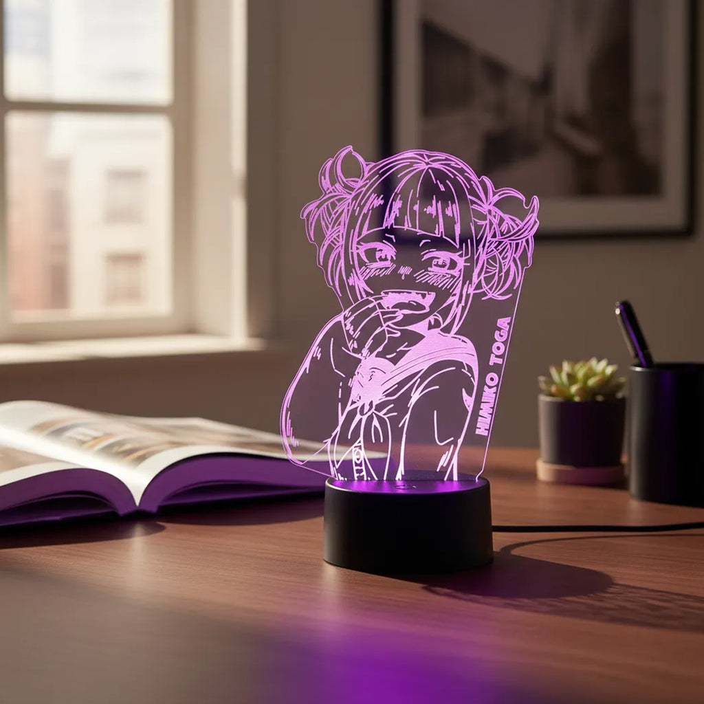 Velador Ilusion 3D A control remoto Himiko Toga My Hero Academia USB / PILAS