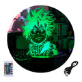 Velador Ilusion 3D A control remoto Lámpara Izuku Midoriya My Hero Academia USB / PILAS