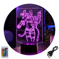 Velador Ilusion 3D A control remoto Lámpara League of Legends Jinx USB / PILAS