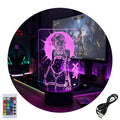 Velador Ilusion 3D A control remoto Jinx LOL League of Legends USB / PILAS