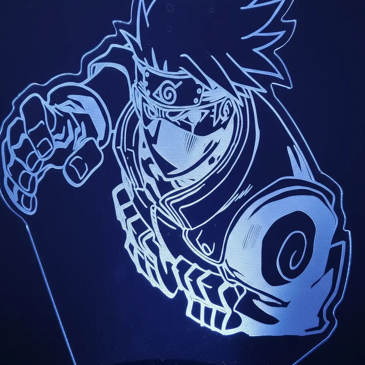 Velador Ilusion 3D A control remoto Lámpara Kakashi Hatake Naruto USB / PILAS