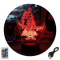 Velador Ilusion 3D A control remoto Kratos God of War USB / PILAS