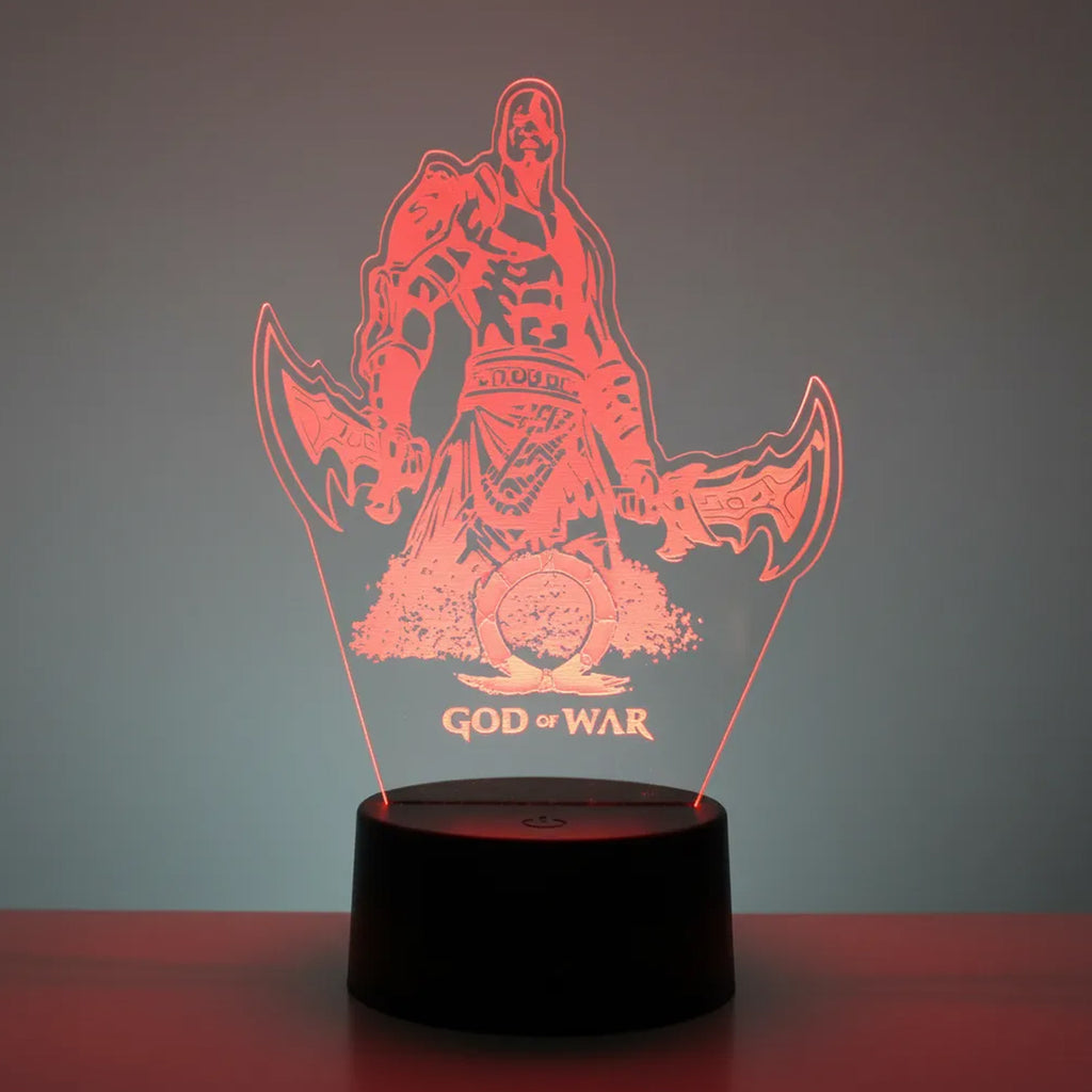 Velador Ilusion 3D A control remoto Kratos God of War USB / PILAS