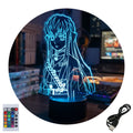 Velador Ilusion 3D A control remoto Muichiro Tokito Demon Slayer USB / PILAS