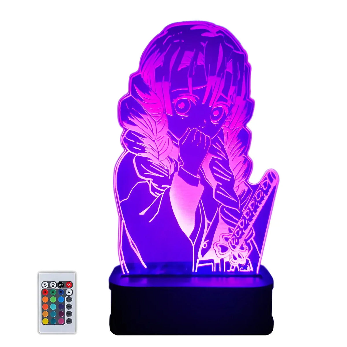 Velador Ilusion 3D A control remoto Mitsuri Kanroji Demon Slayer USB / PILAS