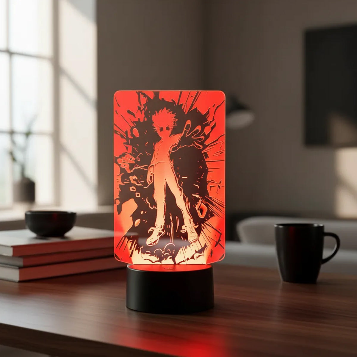 Velador Ilusion 3D A control remoto Lámpara Shigeo Kageyama Mob Psycho 100 USB / PILAS