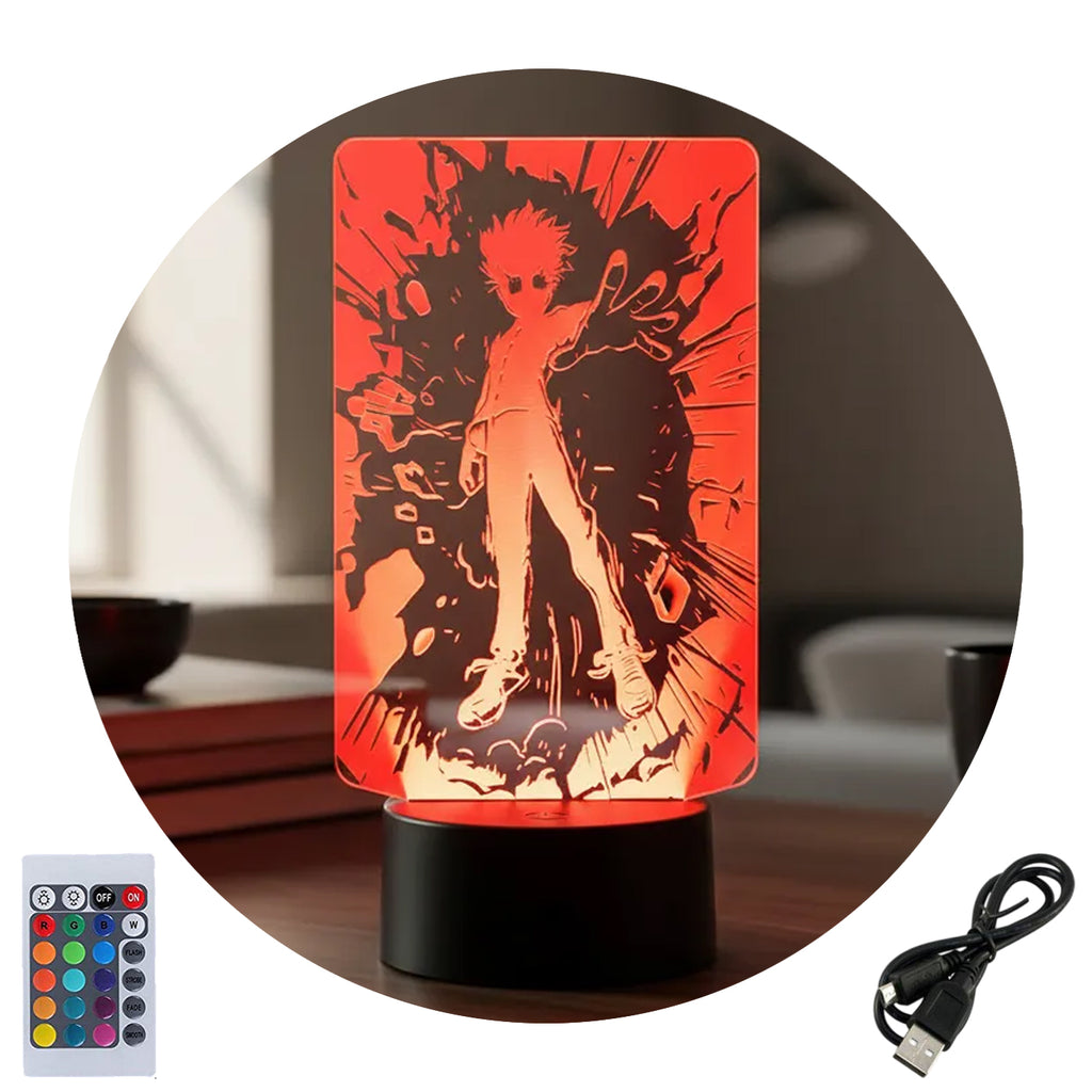 Velador Ilusion 3D A control remoto Lámpara Shigeo Kageyama Mob Psycho 100 USB / PILAS