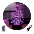 Velador Ilusion 3D A control remoto Nezuko Kamado Vitral USB / PILAS