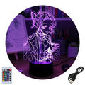 Velador Ilusion 3D A control remoto Shinobu Kocho Demon Slayer USB / PILAS