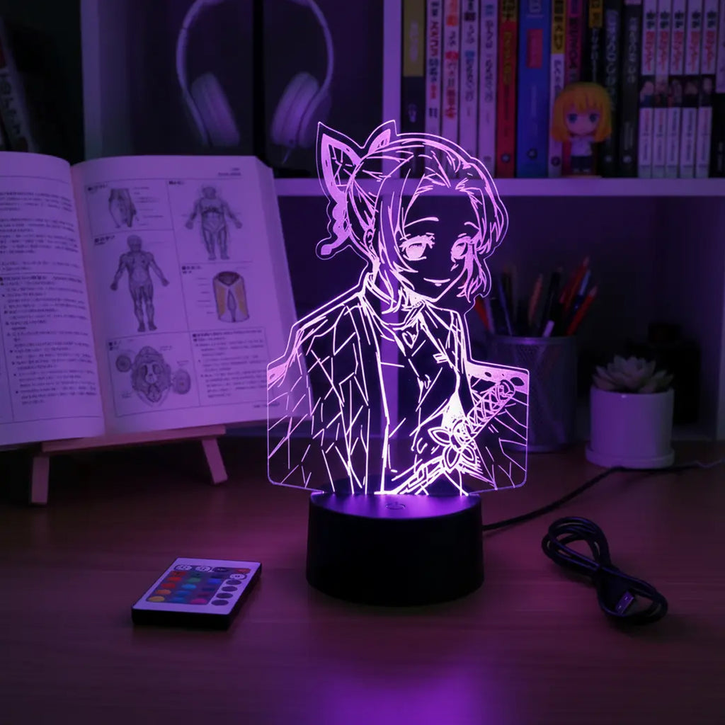Velador Ilusion 3D A control remoto Shinobu Kocho Demon Slayer USB / PILAS