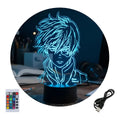 Velador Ilusion 3D A control remoto Shoto My Hero Academia USB / PILAS