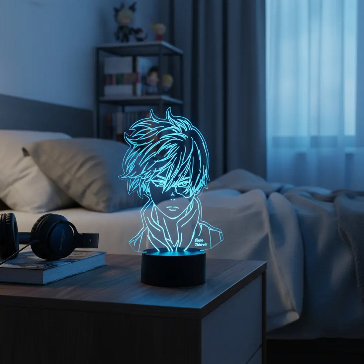 Velador Ilusion 3D A control remoto Shoto My Hero Academia USB / PILAS