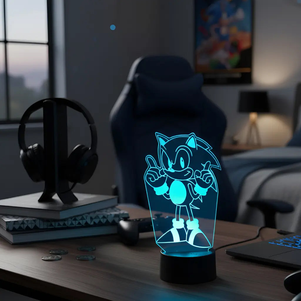 Velador Ilusion 3D A control remoto Sonic USB / PILAS