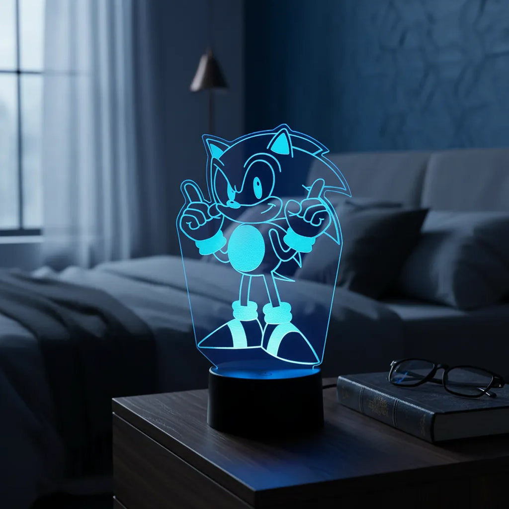 Velador Ilusion 3D A control remoto Sonic USB / PILAS