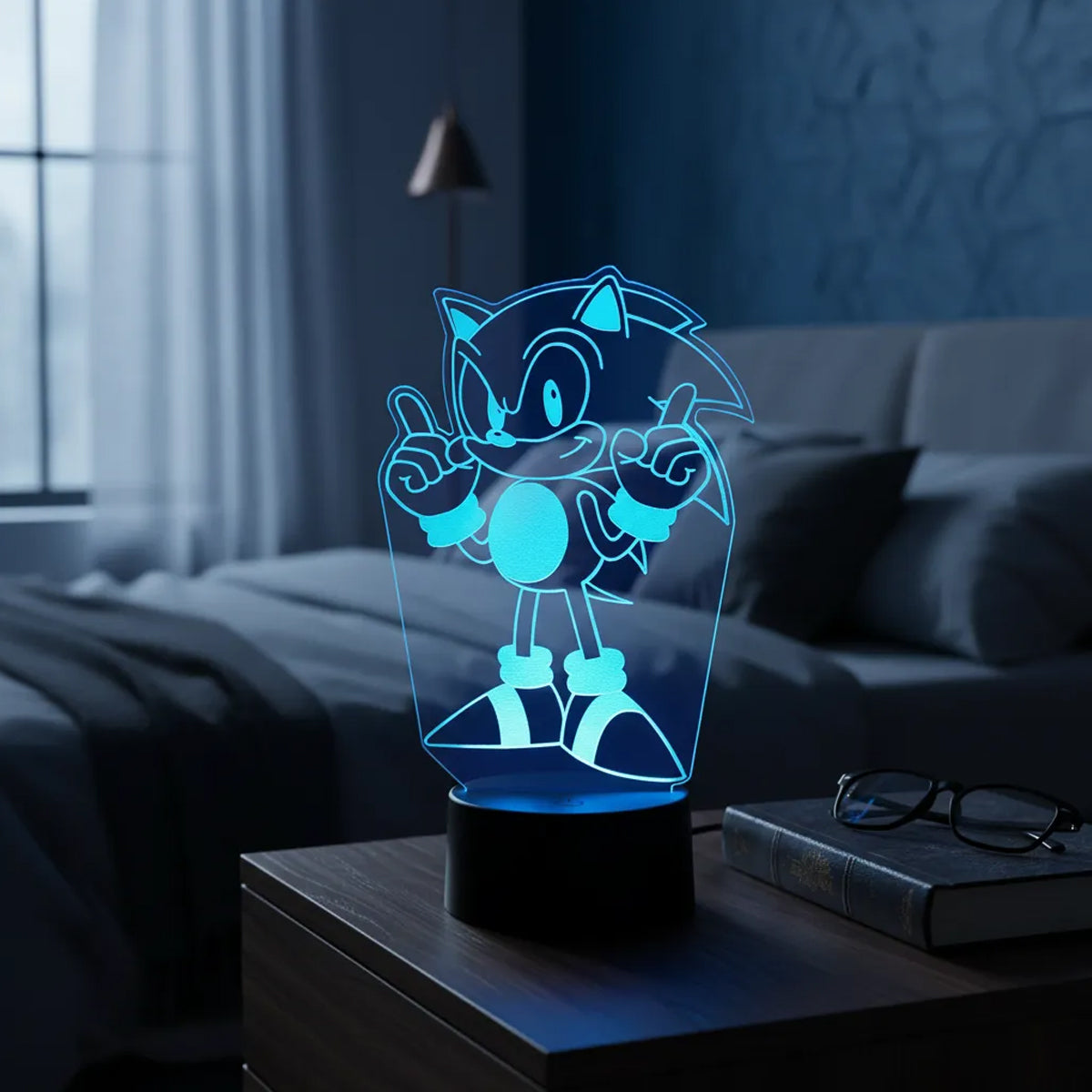 Velador Ilusion 3D A control remoto Sonic USB / PILAS