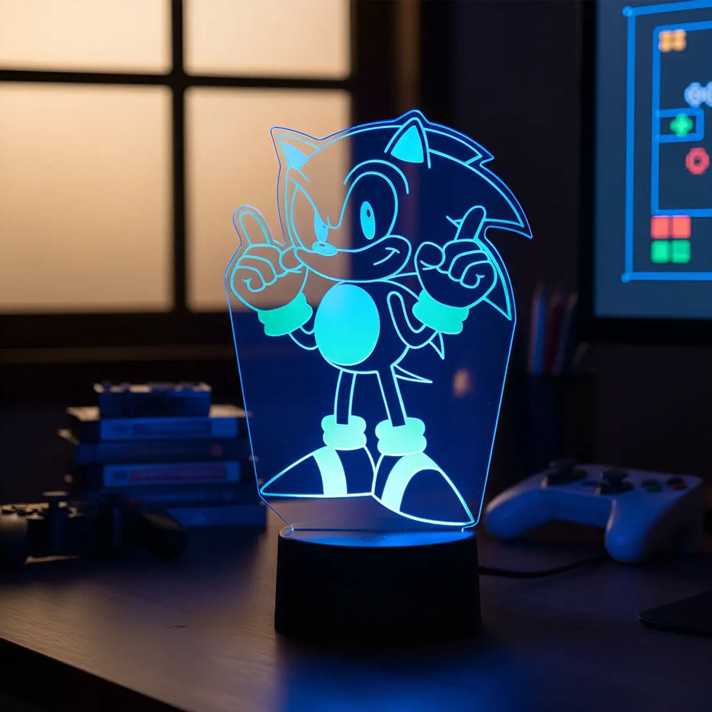 Velador Ilusion 3D A control remoto Sonic USB / PILAS
