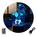 Velador Ilusion 3D A control remoto Sonic USB / PILAS
