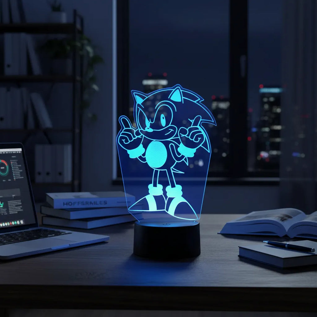Velador Ilusion 3D A control remoto Sonic USB / PILAS