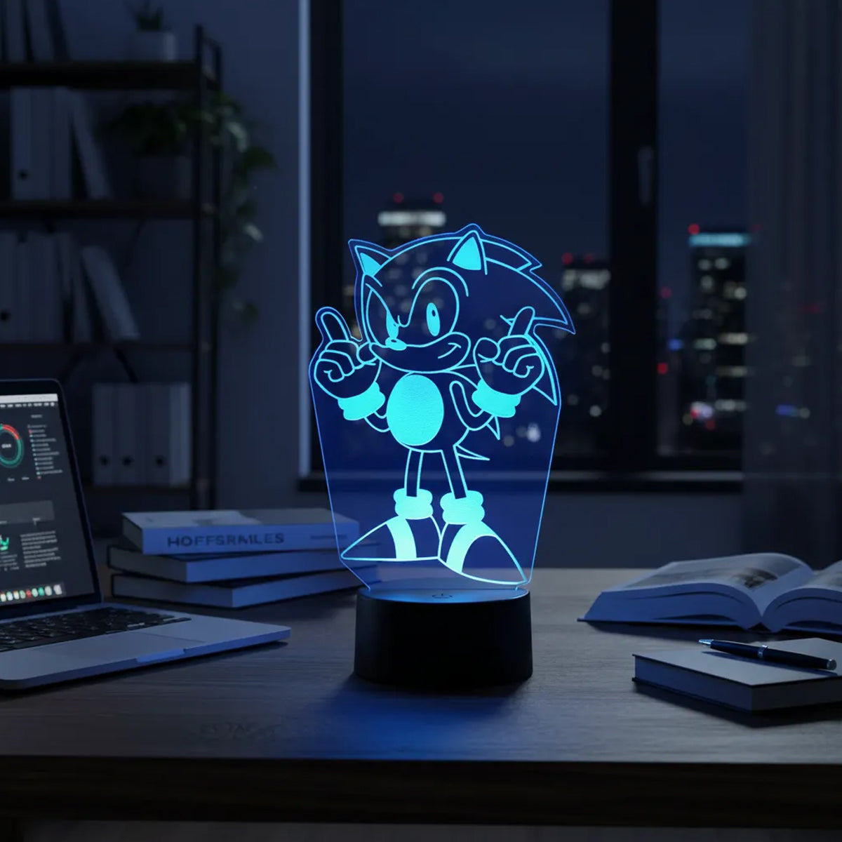 Velador Ilusion 3D A control remoto Sonic USB / PILAS