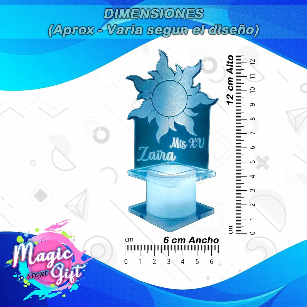 Souvenirs Led Acrílico Fiesta Casamiento Boda Pack x25u