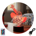 Velador Ilusion 3D A control remoto Lámpara Spider Man USB / PILAS