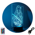 Velador Ilusion 3D A control remoto Nezuko y Tanjiro Kamado Demon Slayer USB / PILAS