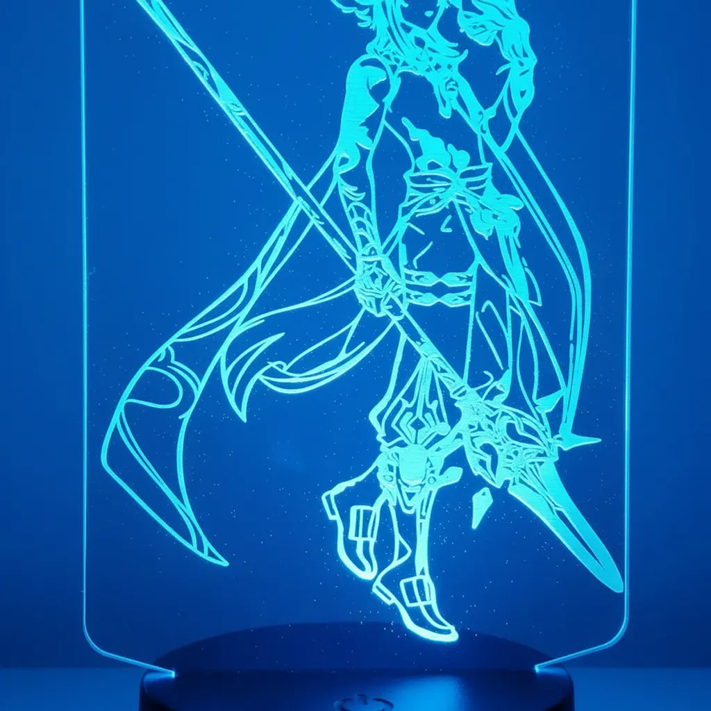 Velador Ilusion 3D A control remoto Lámpara Xiao Genshin Impact USB / PILAS