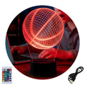 Velador Ilusion 3D A control remoto Pelota Basquet NBA Infantil USB / PILAS
