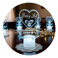Souvenirs Led Acrílico Fiesta Casamiento Boda Pack x15u