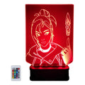 Velador Ilusion 3D A control remoto Lámpara Jett Valorant USB / PILAS