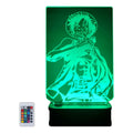 Velador Ilusion 3D A control remoto Lámpara One Piece Monkey D. Luffy USB / PILAS