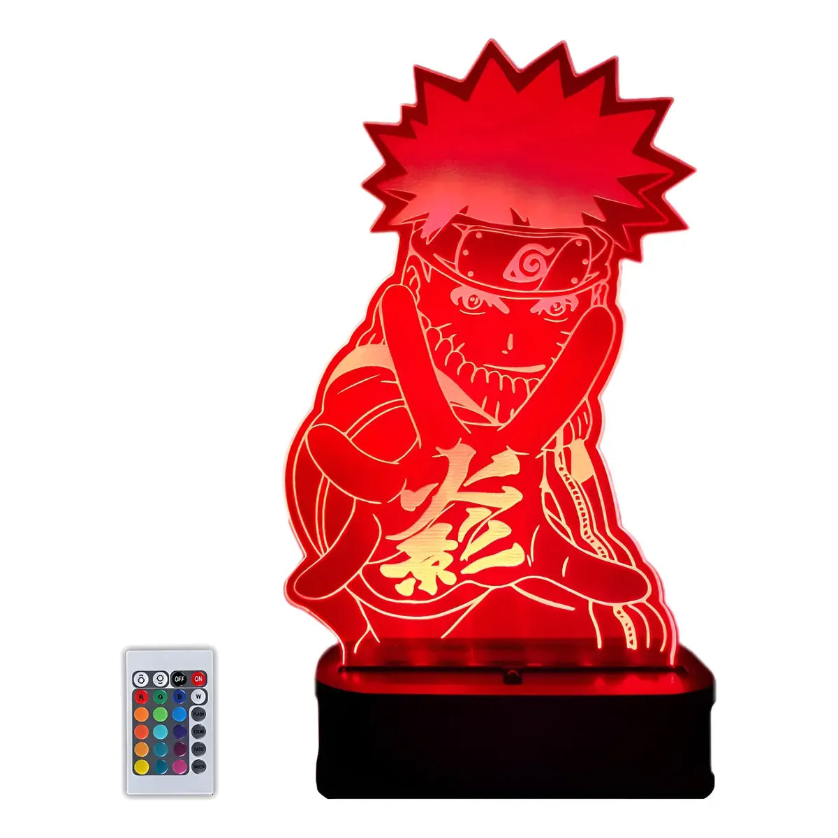 Velador Ilusion 3D A control remoto Naruto Uzumaki USB / PILAS